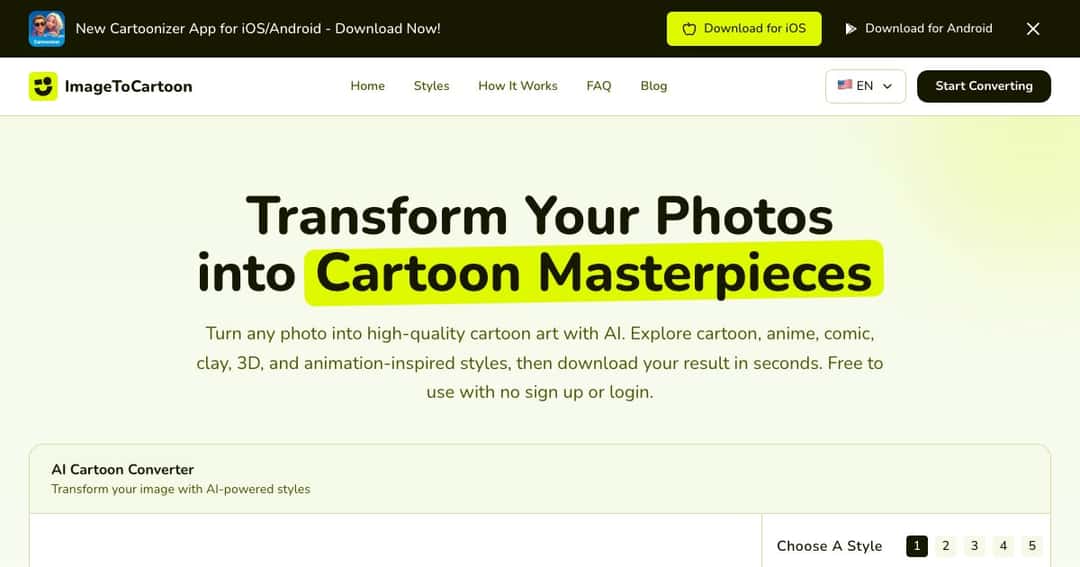 Image to Cartoon cover