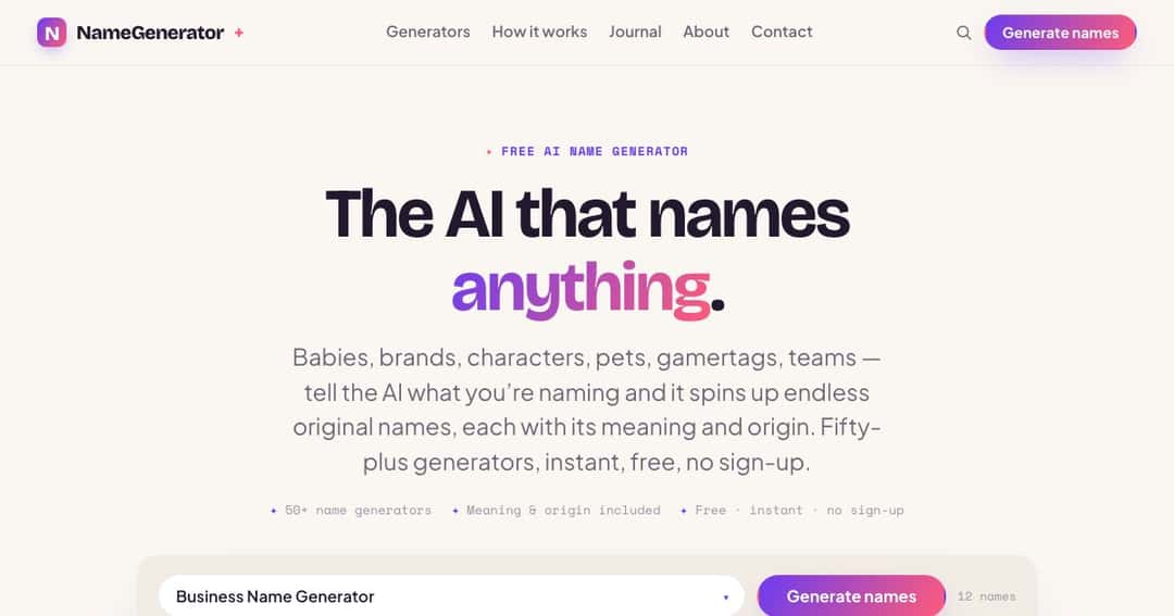 Name Generator cover