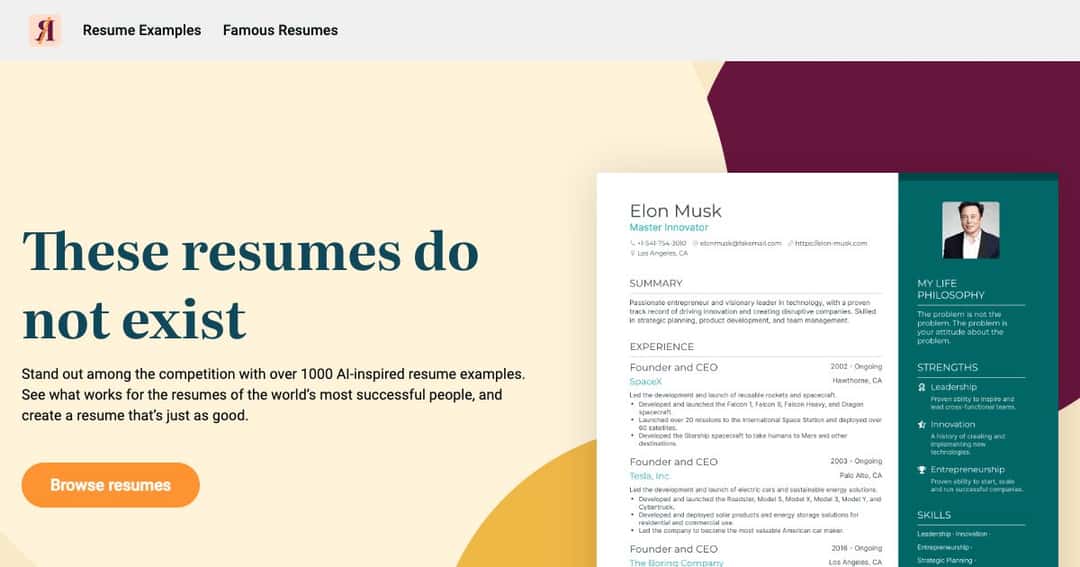 These resumes do not exist cover