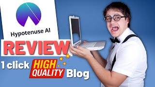 Hypotenuse AI Review! Generate 1-Click QUALITY Blog Articles! cover