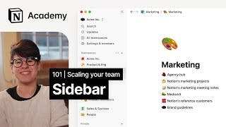 Navigate the sidebar and join teamspaces cover