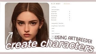 how to CREATE + DESIGN BOOK CHARACTERS on ArtBreeder  | TUTORIAL (for free) step by step guide ✍️ cover
