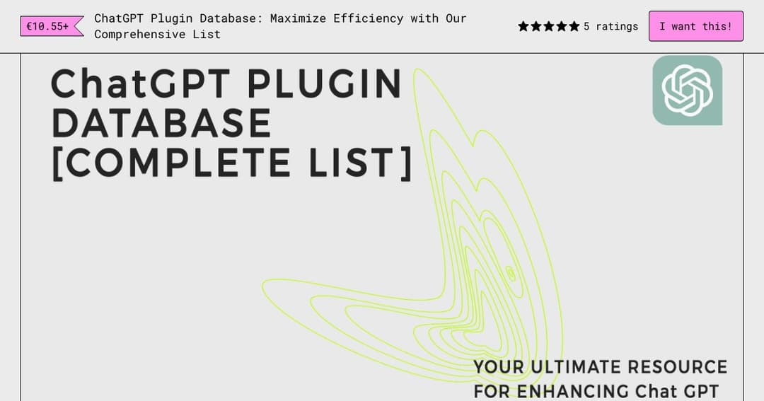 ChatGPT Plugin Database cover ChatGPT Plugin Database cover
