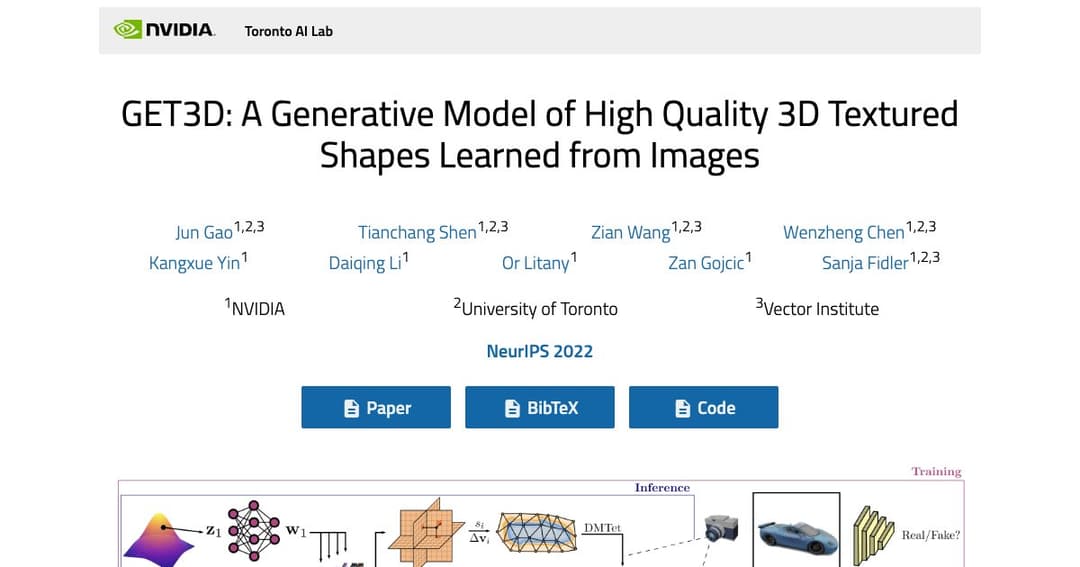 GET3D (Nvidia) cover GET3D (Nvidia) cover