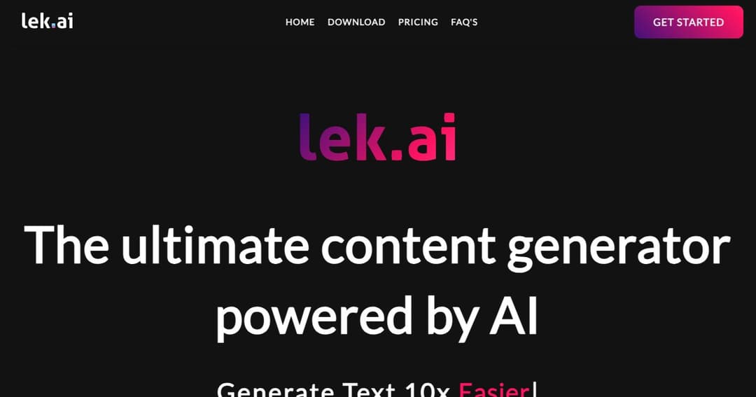 Lek AI cover Lek AI cover