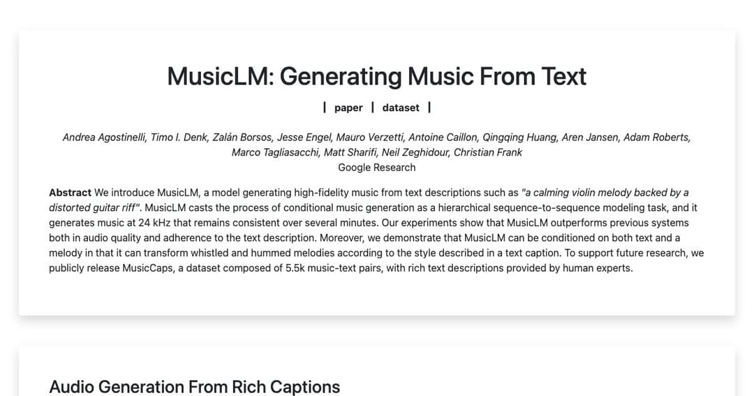 MusicLM cover MusicLM cover