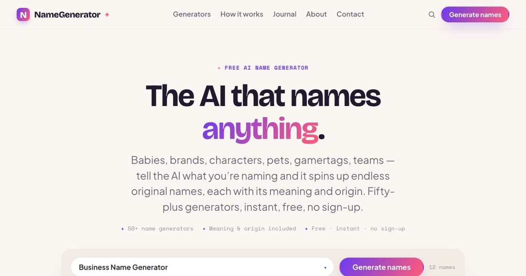 Name Generator cover Name Generator cover