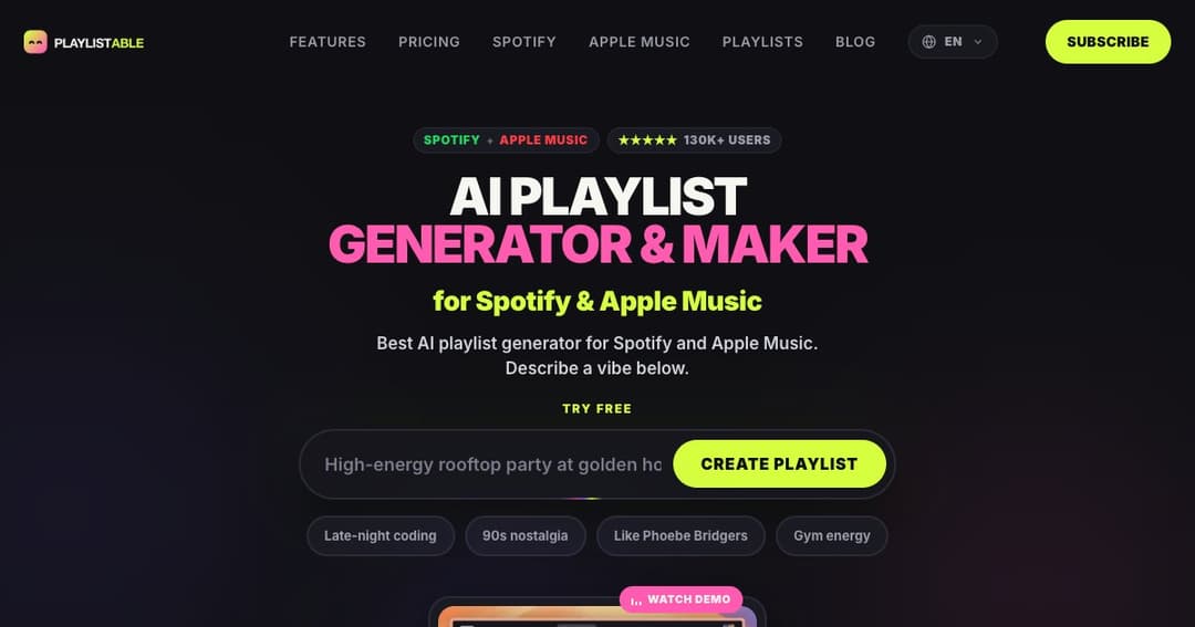 Playlistable cover Playlistable cover