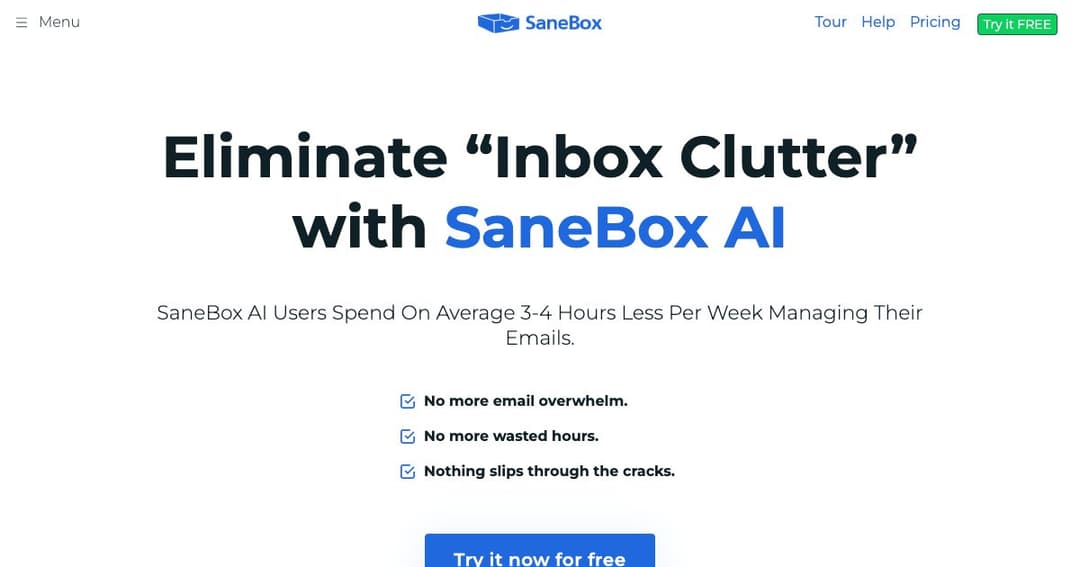 SaneBox cover SaneBox cover