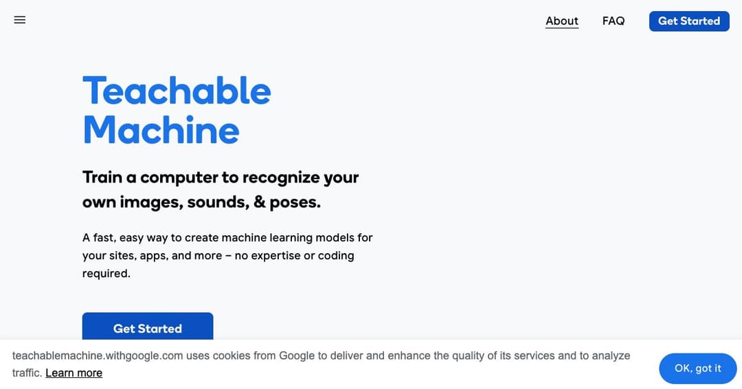 Teachable Machine cover Teachable Machine cover