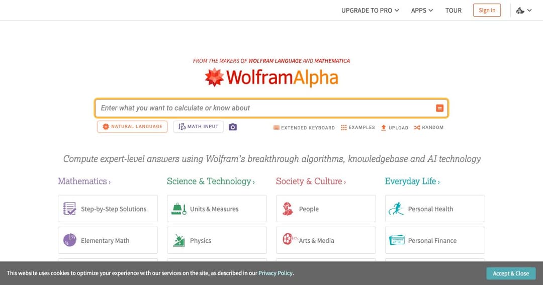 Wolfram Alpha cover Wolfram Alpha cover