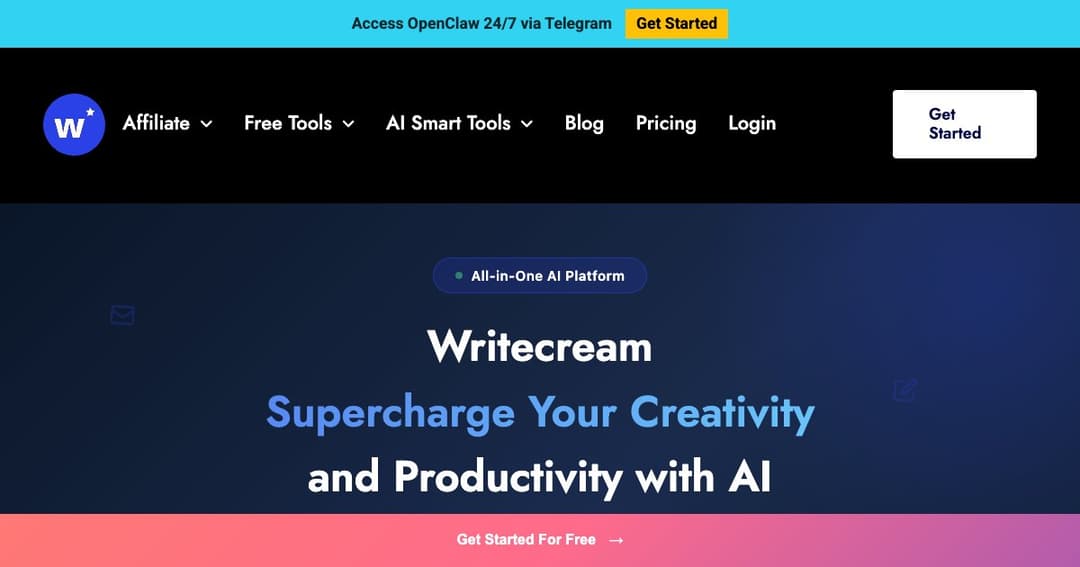 Writecream cover Writecream cover