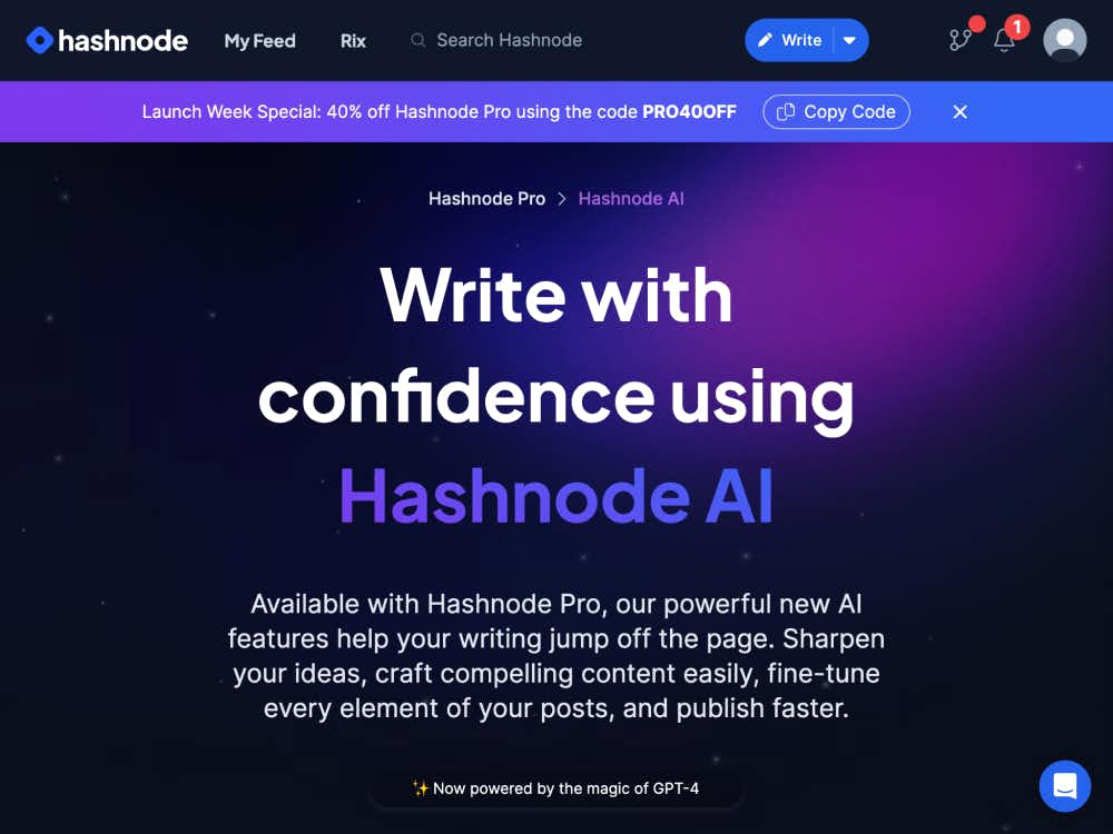Hashnode AI cover