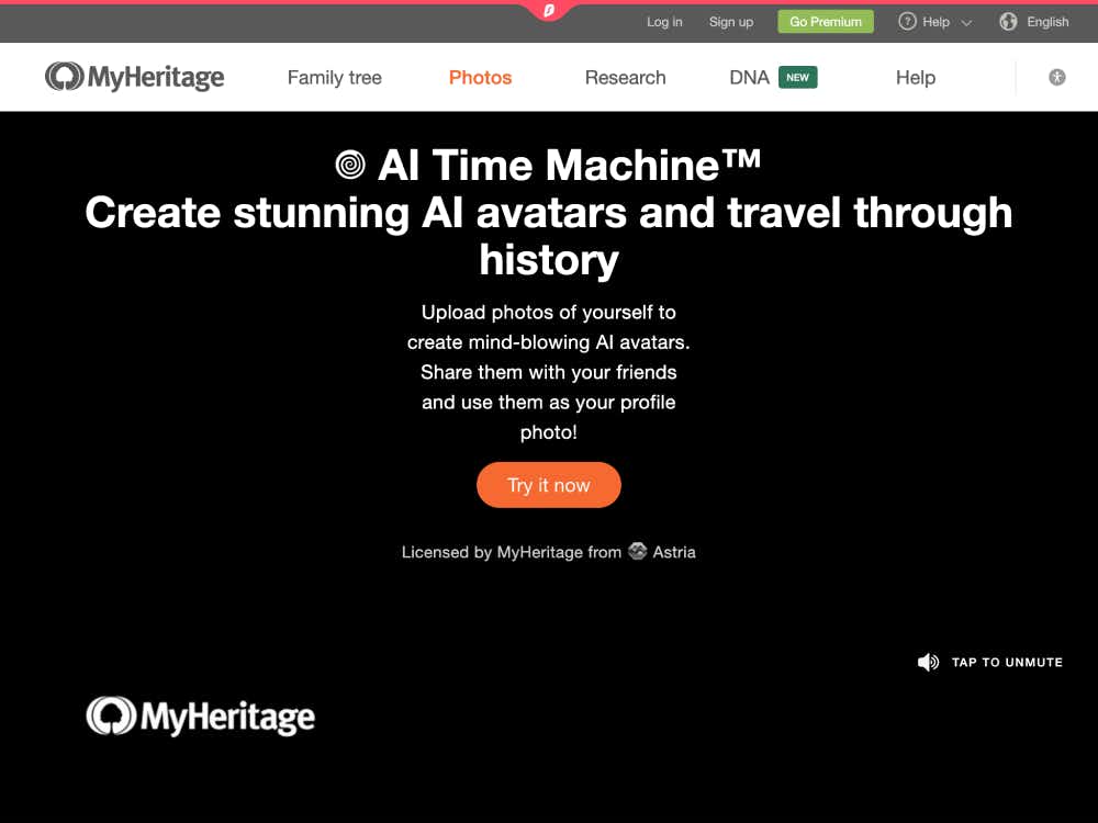 MyHeritage AI Time Machine cover