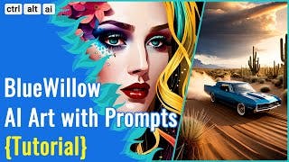 Blue Willow AI Generated Art (Free) Tutorial with Prompts cover