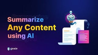 How to use AI to Summarize Content for TL;DR || Paragraph Compression || GetGenie AI cover