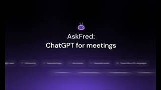 AskFred: ChatGPT for Meetings cover