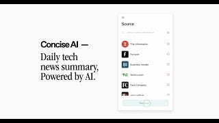 Concise AI Demo: Daily tech news summary cover