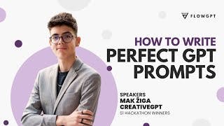 FlowGPT Workshop - Writing Good Prompts by Maki and CreativeGPT cover