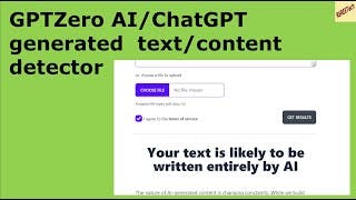 GPTZero AI ChatGPT generated  text/content detector Text Perplexity Score Burstiness Score cover