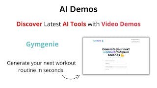 AI Demos | Generate Your Next Workout Routine Instantly with GymGenie | GymGenie Demo cover