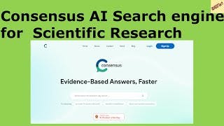 Consensus AI Search engine for  Scientific Research cover